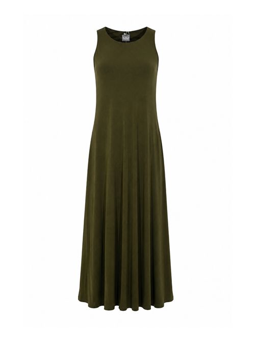 Abito lungo MMLBOSSO in maglia di viscosa Verde muschio MM Max Mara | 2616621038600003